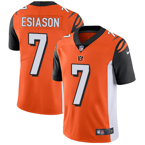 Nike Bengals #7 Boomer Esiason Orange Alternate Men's Stitched NFL Vapor Untouchable Limited Jersey Nike Bengals #7 Boomer Esiason Orange Alternate Men's Stitched NFL Vapor Untouchable Limited Jersey