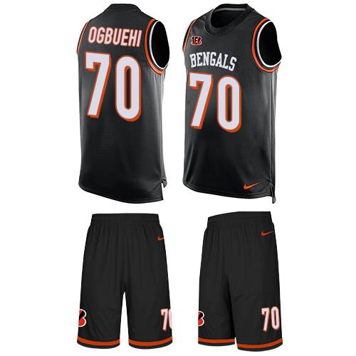 Nike Bengals #70 Cedric Ogbuehi Black Team Color Men's Stitched NFL Limited Tank Top Suit Jersey Nike Bengals #70 Cedric Ogbuehi Black Team Color Men's Stitched NFL Limited Tank Top Suit Jersey
