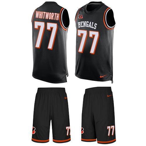 Nike Bengals #77 Andrew Whitworth Black Team Color Men's Stitched NFL Limited Tank Top Suit Jersey Nike Bengals #77 Andrew Whitworth Black Team Color Men's Stitched NFL Limited Tank Top Suit Jersey