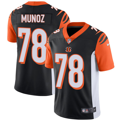 Nike Bengals #78 Anthony Munoz Black Team Color Men's Stitched NFL Vapor Untouchable Limited Jersey Nike Bengals #78 Anthony Munoz Black Team Color Men's Stitched NFL Vapor Untouchable Limited Jersey