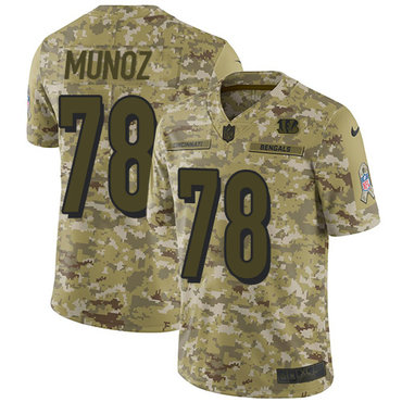 Nike Bengals #78 Anthony Munoz Camo Men's Stitched NFL Limited 2018 Salute To Service Jersey Nike Bengals #78 Anthony Munoz Camo Men's Stitched NFL Limited 2018 Salute To Service Jersey