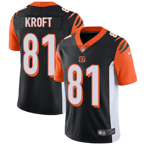 Nike Bengals #81 Tyler Kroft Black Team Color Men's Stitched NFL Vapor Untouchable Limited Jersey Nike Bengals #81 Tyler Kroft Black Team Color Men's Stitched NFL Vapor Untouchable Limited Jersey