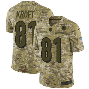 Nike Bengals #81 Tyler Kroft Camo Youth Stitched NFL Limited 2018 Salute to Service Jersey Nike Bengals #81 Tyler Kroft Camo Youth Stitched NFL Limited 2018 Salute to Service Jersey