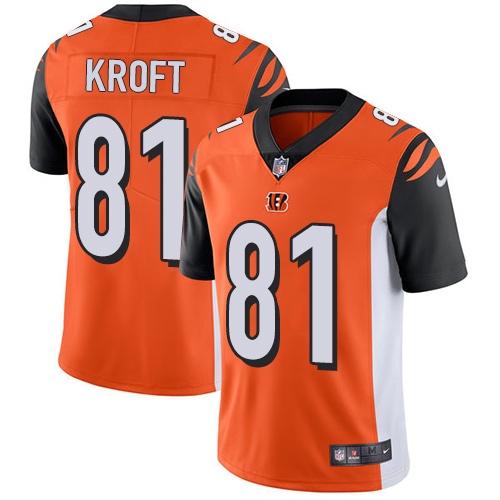 Nike Bengals #81 Tyler Kroft Orange Alternate Men's Stitched NFL Vapor Untouchable Limited Jersey Nike Bengals #81 Tyler Kroft Orange Alternate Men's Stitched NFL Vapor Untouchable Limited Jersey
