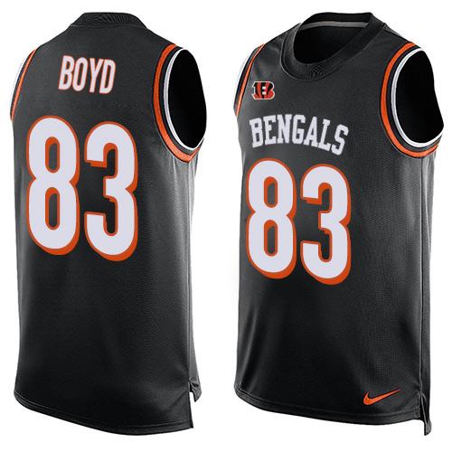Nike Bengals #83 Tyler Boyd Black Team Color Men's Stitched NFL Limited Tank Top Jersey Nike Bengals #83 Tyler Boyd Black Team Color Men's Stitched NFL Limited Tank Top Jersey