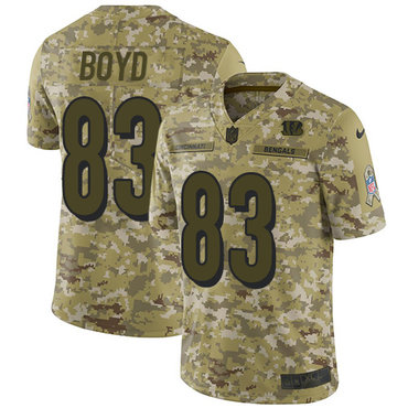 Nike Bengals #83 Tyler Boyd Camo Men's Stitched NFL Limited 2018 Salute To Service Jersey Nike Bengals #83 Tyler Boyd Camo Men's Stitched NFL Limited 2018 Salute To Service Jersey