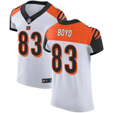 Nike Bengals #83 Tyler Boyd White Men's Stitched NFL Vapor Untouchable Elite Jersey Nike Bengals #83 Tyler Boyd White Men's Stitched NFL Vapor Untouchable Elite Jersey