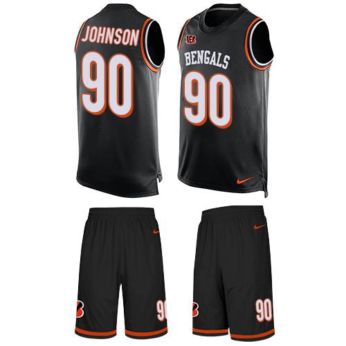 Nike Bengals #90 Michael Johnson Black Team Color Men's Stitched NFL Limited Tank Top Suit Jersey Nike Bengals #90 Michael Johnson Black Team Color Men's Stitched NFL Limited Tank Top Suit Jersey