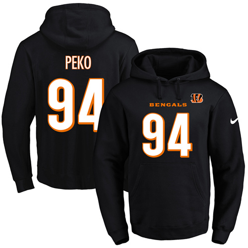 Nike Bengals #94 Domata Peko Black Name & Number Pullover NFL Hoodie Nike Bengals #94 Domata Peko Black Name & Number Pullover NFL Hoodie