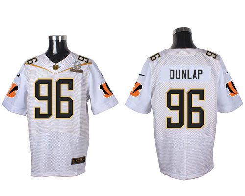 Nike Bengals #96 Carlos Dunlap White 2016 Pro Bowl Men's Stitched NFL Elite Jersey Nike Bengals #96 Carlos Dunlap White 2016 Pro Bowl Men's Stitched NFL Elite Jersey
