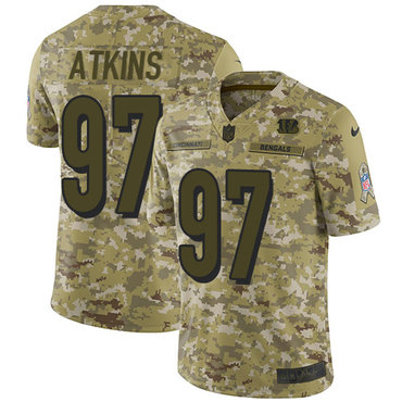 Nike Bengals #97 Geno Atkins Camo Youth Stitched NFL Limited 2018 Salute to Service Jersey Nike Bengals #97 Geno Atkins Camo Youth Stitched NFL Limited 2018 Salute to Service Jersey