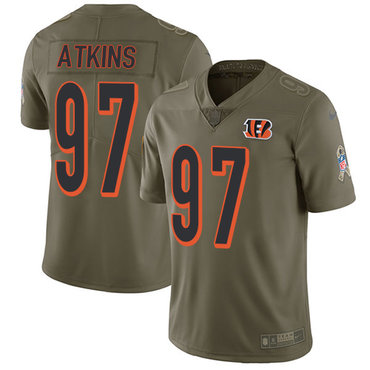 Nike Bengals #97 Geno Atkins Olive Men's Stitched NFL Limited 2017 Salute To Service Jersey Nike Bengals #97 Geno Atkins Olive Men's Stitched NFL Limited 2017 Salute To Service Jersey