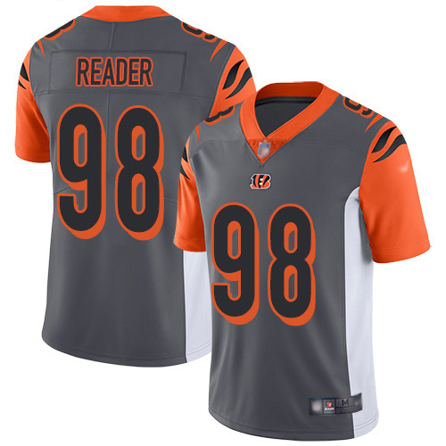 Nike Bengals #98 D.J. Reader Silver Men's Stitched NFL Limited Inverted Legend Jersey Nike Bengals #98 D.J. Reader Silver Men's Stitched NFL Limited Inverted Legend Jersey