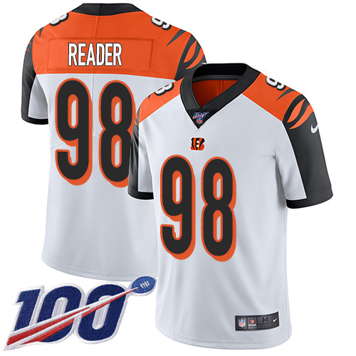 Nike Bengals #98 D.J. Reader White Men's Stitched NFL 100th Season Vapor Untouchable Limited Jersey Nike Bengals #98 D.J. Reader White Men's Stitched NFL 100th Season Vapor Untouchable Limited Jersey