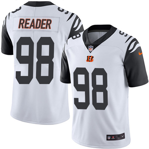 Nike Bengals #98 D.J. Reader White Men's Stitched NFL Limited Rush Jersey Nike Bengals #98 D.J. Reader White Men's Stitched NFL Limited Rush Jersey