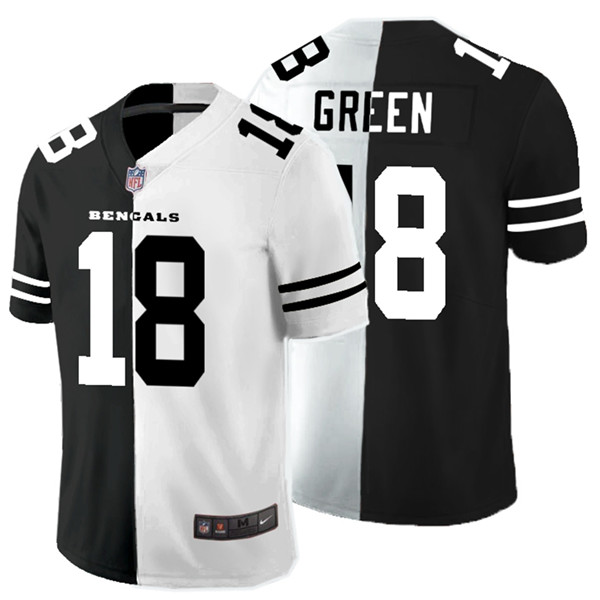 Nike Bengals 18 A.J. Green Black And White Split Vapor Untouchable Limited Jersey Nike Bengals 18 A.J. Green Black And White Split Vapor Untouchable Limited Jersey