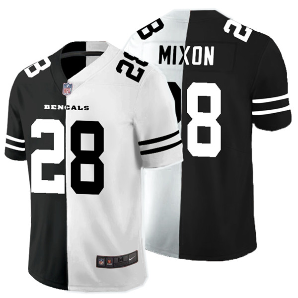 Nike Bengals 28 Joe Mixon Black And White Split Vapor Untouchable Limited Jersey Nike Bengals 28 Joe Mixon Black And White Split Vapor Untouchable Limited Jersey