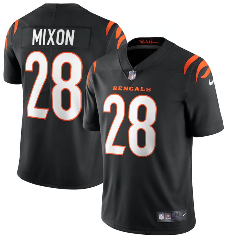 Nike Bengals 28 Joe Mixon Black Vapor Limited Jersey Nike Bengals 28 Joe Mixon Black Vapor Limited Jersey