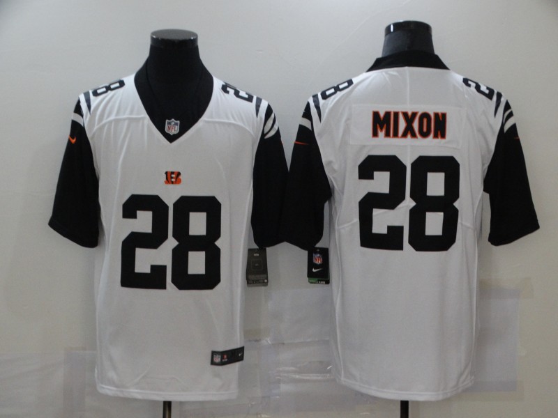 Nike Bengals 28 Joe Mixon White Color Rush Limited Jersey Nike Bengals 28 Joe Mixon White Color Rush Limited Jersey