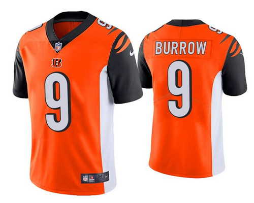 Nike Bengals 9 Joe Burrow Orange Black 2020 NFL Draft First Round Pick Vapor Untouchable Limited Jersey Nike Bengals 9 Joe Burrow Orange Black 2020 NFL Draft First Round Pick Vapor Untouchable Limited Jersey