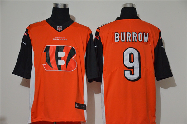 Nike Bengals 9 Joe Burrow Orange Team Big Logo Vapor Untouchable Limited Jersey Nike Bengals 9 Joe Burrow Orange Team Big Logo Vapor Untouchable Limited Jersey