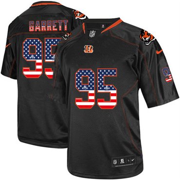 Nike Bengals 95 Myles Garrett Black USA Flag Fashion Elite Jersey