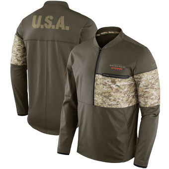 Nike Bengals Olive Salute to Service Sideline Hybrid Half-Zip Pullover Jacket Nike Bengals Olive Salute to Service Sideline Hybrid Half-Zip Pullover Jacket