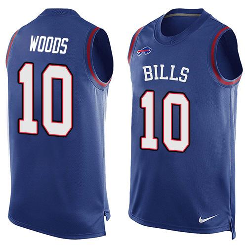 Nike Bills #10 Robert Woods Royal Blue Team Color Men's Stitched NFL Limited Tank Top Jersey Nike Bills #10 Robert Woods Royal Blue Team Color Men's Stitched NFL Limited Tank Top Jersey