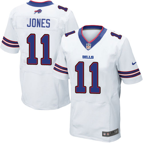 Nike Bills #11 Zay Jones White Men's Stitched NFL New Elite Jersey Nike Bills #11 Zay Jones White Men's Stitched NFL New Elite Jersey