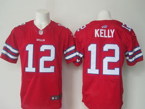 Nike Bills #12 Jim Kelly Red Men's Stitched NFL Elite Rush Jersey Nike Bills #12 Jim Kelly Red Men's Stitched NFL Elite Rush Jersey