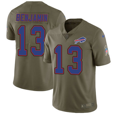 Nike Bills #13 Kelvin Benjamin Olive Men's Stitched NFL Limited 2017 Salute To Service Jersey