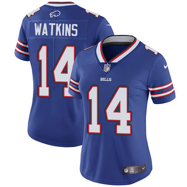 Nike Bills #14 Sammy Watkins Royal Blue Team Color Women's Stitched NFL Vapor Untouchable Limited Jersey