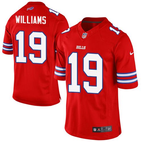 Nike Bills #19 Mike Williams Red Men's Stitched NFL Elite Rush Jersey
