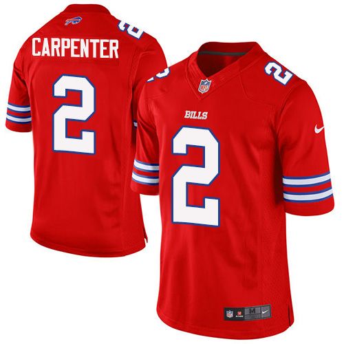 Nike Bills #2 Dan Carpenter Red Men's Stitched NFL Elite Rush Jersey