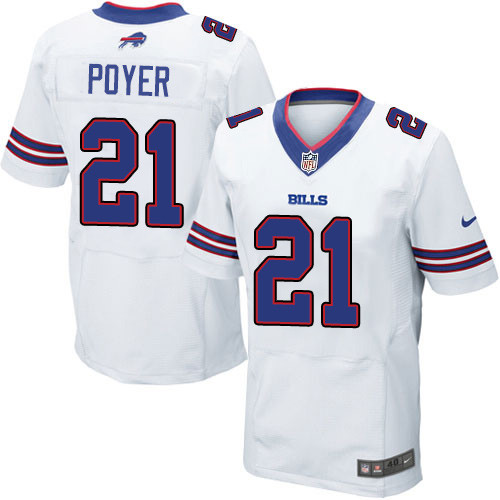 Nike Bills #21 Jordan Poyer White Men's Stitched NFL New Elite Jersey