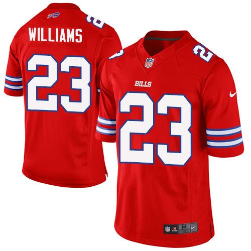 Nike Bills #23 Aaron Williams Red Men's Stitched NFL Elite Rush Jersey Nike Bills #23 Aaron Williams Red Men's Stitched NFL Elite Rush Jersey
