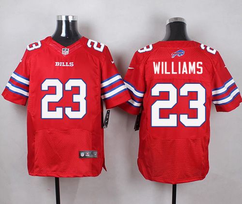 Nike Bills #23 Aaron Williams Red Men's Stitched NFL Elite Rush jerseys
