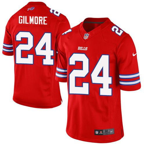 Nike Bills #24 Stephon Gilmore Red Men's Stitched NFL Elite Rush Jersey