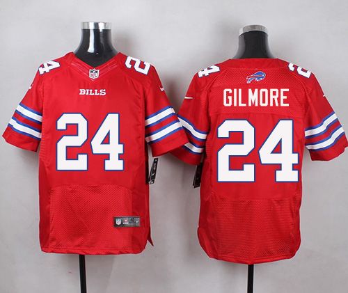 Nike Bills #24 Stephon Gilmore Red Men's Stitched NFL Elite Rush jerseys
