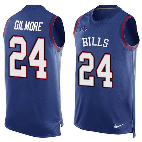 Nike Bills #24 Stephon Gilmore Royal Blue Team Color Men's Stitched NFL Limited Tank Top Jersey Nike Bills #24 Stephon Gilmore Royal Blue Team Color Men's Stitched NFL Limited Tank Top Jersey
