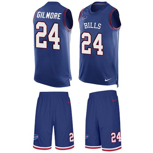 Nike Bills #24 Stephon Gilmore Royal Blue Team Color Men's Stitched NFL Limited Tank Top Suit Jersey