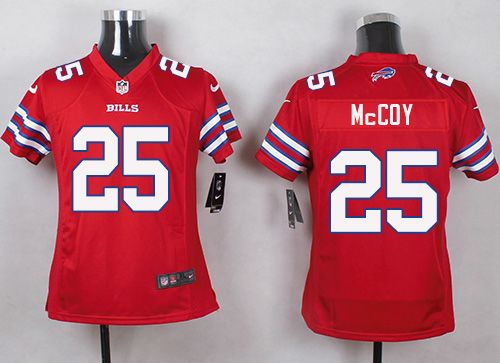 Nike Bills #25 LeSean McCoy Red Youth Stitched NFL Limited Rush Jersey