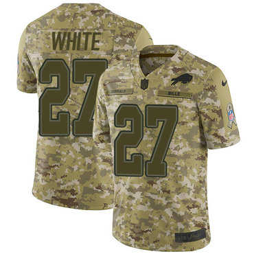 Nike Bills #27 Tre'Davious White Camo Youth Stitched NFL Limited 2018 Salute to Service Jersey Nike Bills #27 Tre'Davious White Camo Youth Stitched NFL Limited 2018 Salute to Service Jersey
