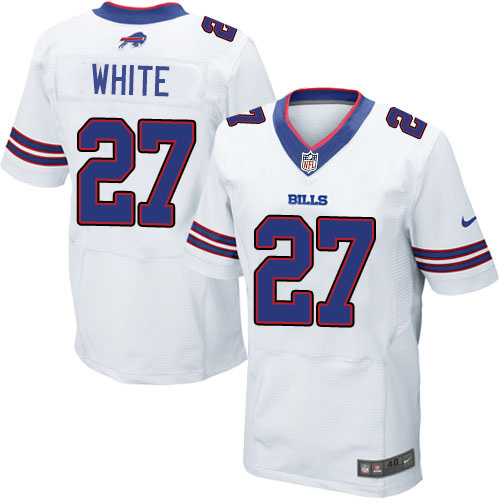 Nike Bills #27 Tre'Davious White White Men's Stitched NFL New Elite Jersey