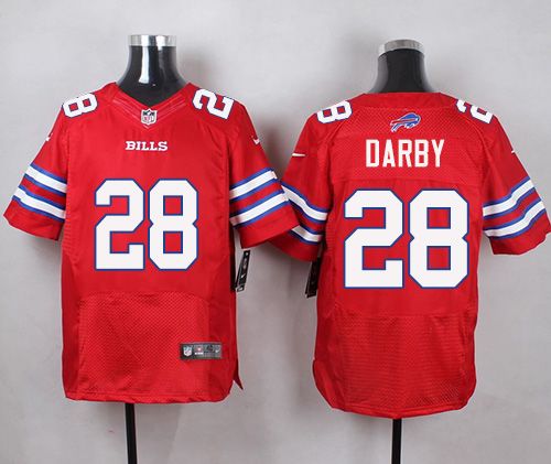 Nike Bills #28 Ronald Darby Red Men's Stitched NFL Elite Rush Jersey