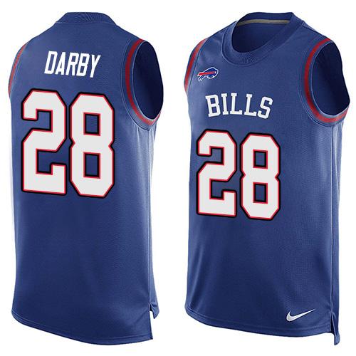 Nike Bills #28 Ronald Darby Royal Blue Team Color Men's Stitched NFL Limited Tank Top Jersey Nike Bills #28 Ronald Darby Royal Blue Team Color Men's Stitched NFL Limited Tank Top Jersey