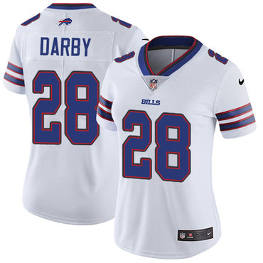 Nike Bills #28 Ronald Darby White Women's Stitched NFL Vapor Untouchable Limited Jersey