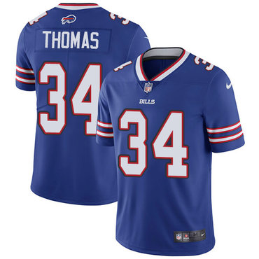 Nike Bills #34 Thurman Thomas Royal Blue Team Color Men's Stitched NFL Vapor Untouchable Limited Jersey Nike Bills #34 Thurman Thomas Royal Blue Team Color Men's Stitched NFL Vapor Untouchable Limited Jersey