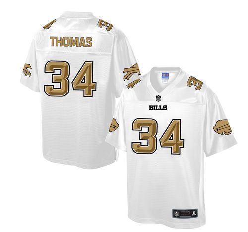 Nike Bills #34 Thurman Thomas White Men's NFL Pro Line Fashion Game Jersey Nike Bills #34 Thurman Thomas White Men's NFL Pro Line Fashion Game Jersey