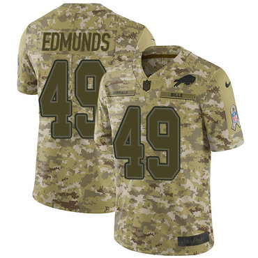 Nike Bills #49 Tremaine Edmunds Camo Youth Stitched NFL Limited 2018 Salute to Service Jersey Nike Bills #49 Tremaine Edmunds Camo Youth Stitched NFL Limited 2018 Salute to Service Jersey